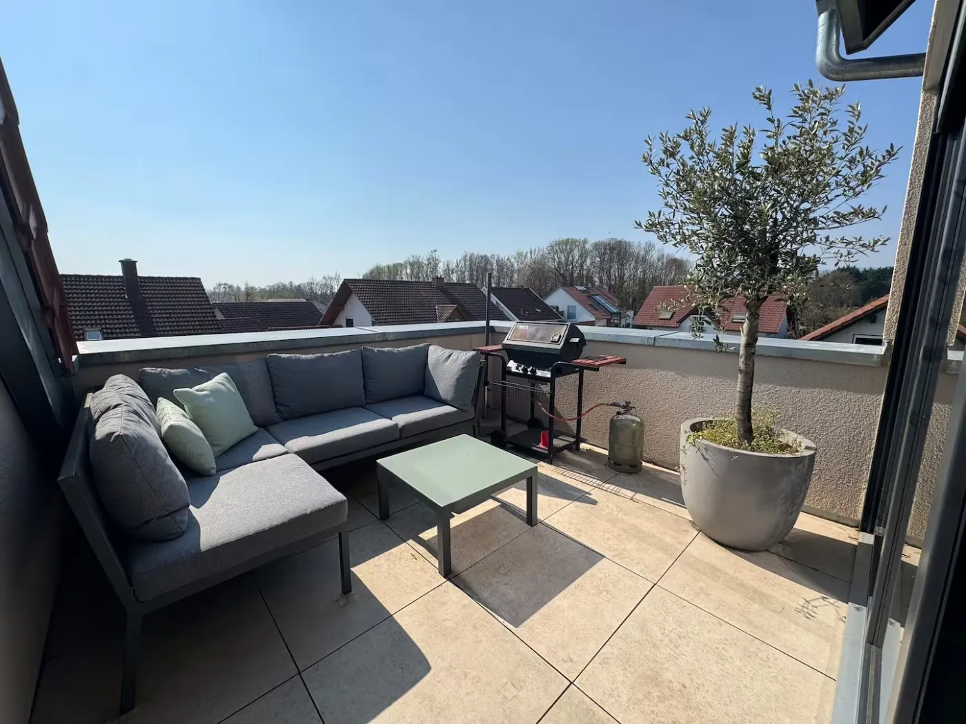 Traubentraum – Dachterrasse mit Weinbergblick und Gasgrill